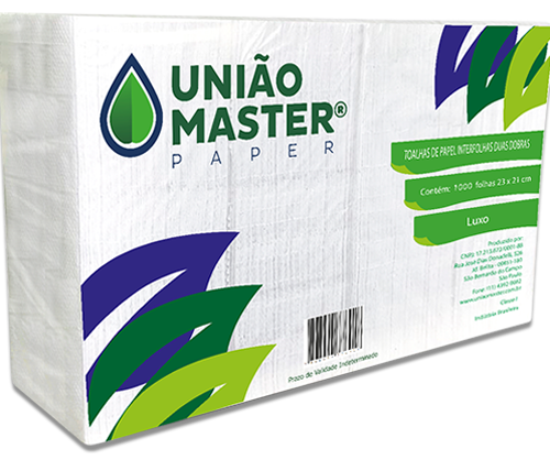 Papel Toalha Interfolha Luxo 23x21cm 1000 Folhas